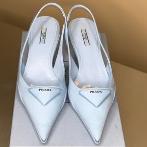 Prada sling back pumps